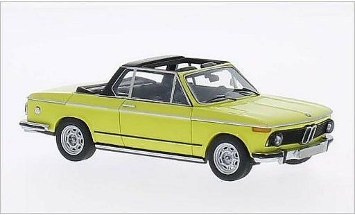 Bmw 2002 Cabriolet Baur 1/43 Neo (E10) Descapotable amarillo coche miniatura