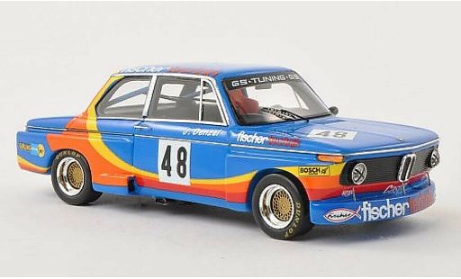 Bmw 2002 tii 1/43 Spark No.48 Fischer Technik DRM Norisring 1976 coche miniatura