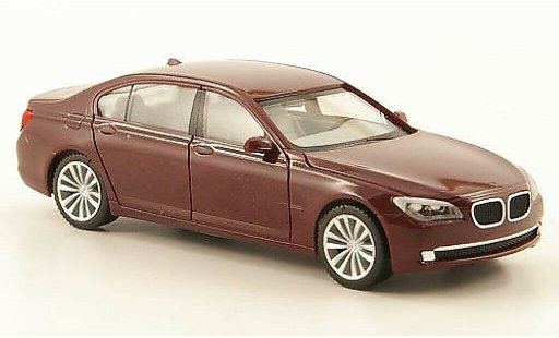 Bmw 740 F02 1/87 Herpa i version longue rojo 2008 coche miniatura