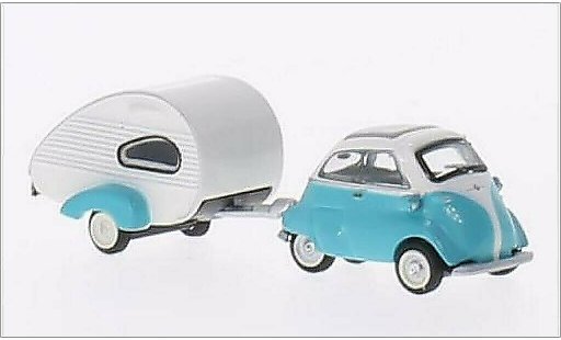 Bmw Isetta Export 1/87 Schuco turquesa/blanco coche miniatura