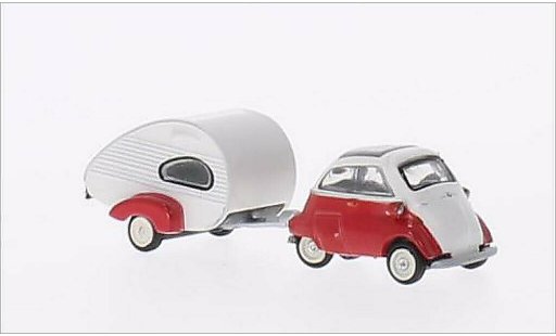 Bmw Isetta Export 1/87 Schuco rojo/blanco coche miniatura