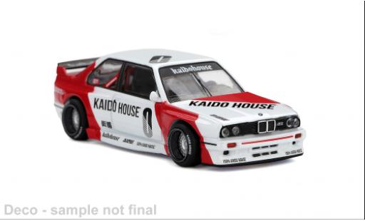 Coche miniatura Bmw M3 (E30) KH REDBORO rot/weiss 1989 1/64 Mini GT