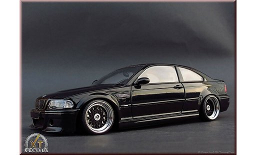 Bmw M3 CSL 1/18 Autoart E46 negro jantes BBS 18 pouces coche miniatura