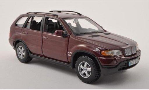 Bmw X5 E53 1/24 Burago rojo coche miniatura