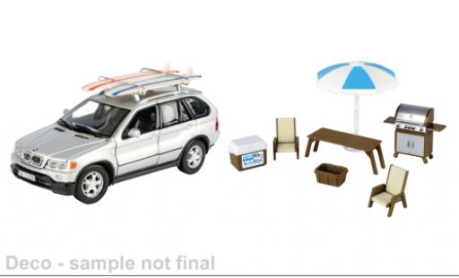 Bmw X5 1/24 Motormax silber 1:24 coche miniatura