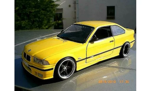 Bmw M3 coupe 1/18 Ut Models jaune E36 jantes ac schnitzer 18 pouces coche miniatura