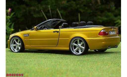 Bmw M3 Cabriolet 1/18 Kyosho E46 amarillo candy jantes chromees 18 pouces coche miniatura