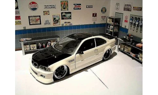 Bmw M3 ac schnitzer 1/18 Jada Toys E46 negro & white coche miniatura