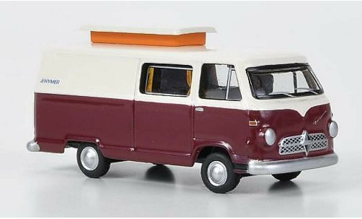 Borgward Hymer camping-car 1/87 Bub Caravano rojo-blanco coche miniatura