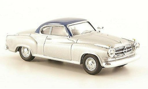 Borgward Isabella coupe 1/87 Herpa gris/azul coche miniatura