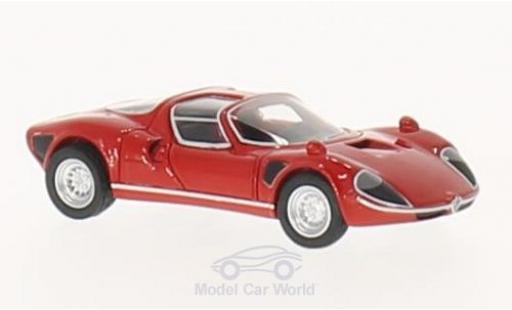 Coche miniatura Alfa Romeo T33 1/87 BoS Models Tipo 33 Stradale rojo 1967 Alfa Romeo T33 1/87 BoS Models Tipo 33 Stradale rojo 1967 coche miniatura