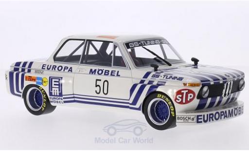Bmw 2002 1/18 BoS Models Gr.2 No.50 GS Tuning Europa Möbel DRM 1974 J.Obermoser coche miniatura