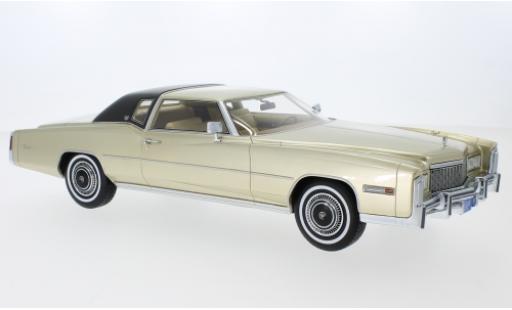 Cadillac Eldorado 1/18 BoS Models Coupe gold/matt-negro 1976 coche miniatura