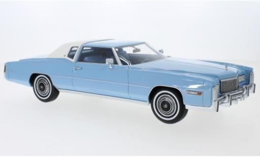 Cadillac Eldorado 1/18 BoS Models metalico azul/blanco 1976 coche miniatura