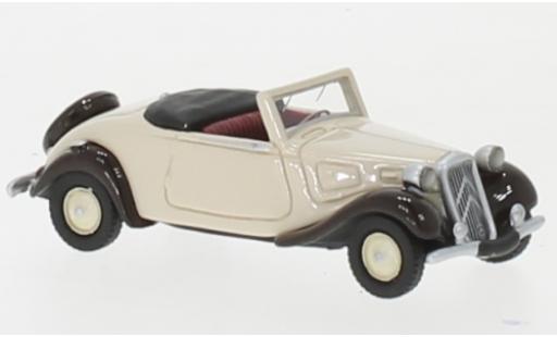 Coche miniatura Citroen Traction 1/87 BoS Models Avant Cabriolet beige/marron 1936 Citroen Traction 1/87 BoS Models Avant Cabriolet beige/marron 1936 coche miniatura