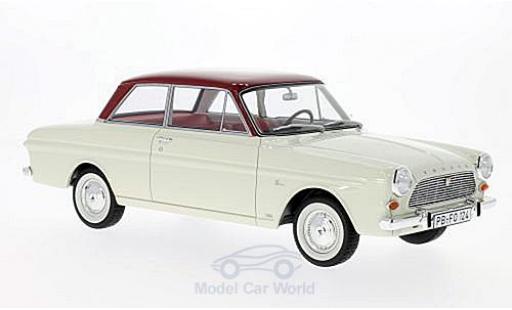 Coche miniatura Ford Taunus 1/18 BoS Models 12M (P4) Limousine blanco/rojo 1965 Ford Taunus 1/18 BoS Models 12M (P4) Limousine blanco/rojo 1965 coche miniatura