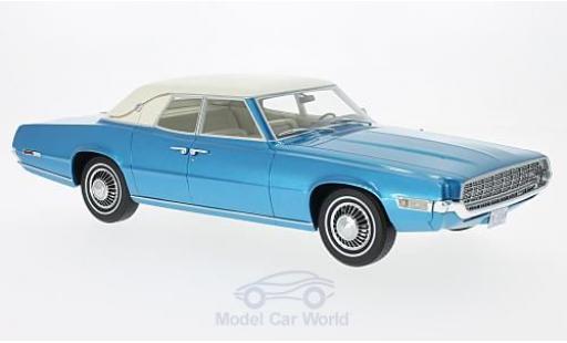 Ford Thunderbird 1/18 BoS Models Landau metalico azul/blanco 1968 coche miniatura