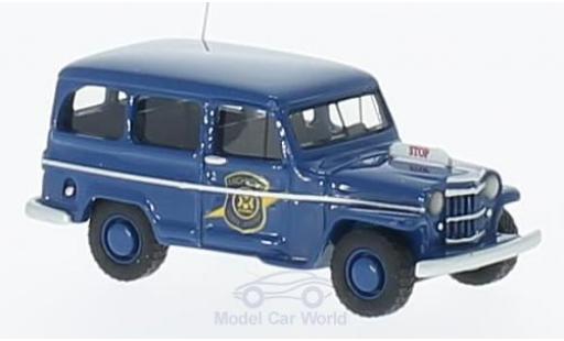 Coche miniatura Jeep Willys 1/87 BoS Models Station Wagon azul Michigan State Police 1954 Jeep Willys 1/87 BoS Models Station Wagon azul Michigan State Police 1954 coche miniatura