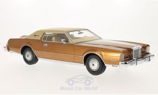 Coche miniatura Lincoln Continental 1/18 BoS Models Mark IV Luxus metalico marron/matt-beige 1974 Lincoln Continental 1/18 BoS Models Mark IV Luxus metalico marron/matt-beige 1974 coche miniatura