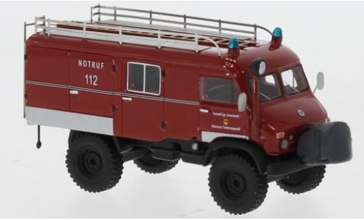 Coche miniatura Mercedes Unimog 1/87 BoS Models 404 S LF8 rojo/negro Freiwillige Feuerwehr Häusern / Schwarzwald 1962 Mercedes Unimog 1/87 BoS Models 404 S LF8 rojo/negro Freiwillige Feuerwehr Häusern / Schwarzwald 1962 coche miniatura