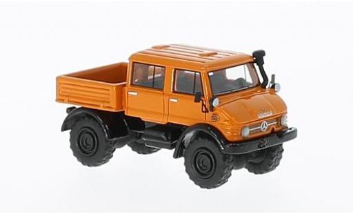 Coche miniatura Mercedes Unimog 1/87 BoS Models U416 DoKa naranja 1977 Mercedes Unimog 1/87 BoS Models U416 DoKa naranja 1977 coche miniatura