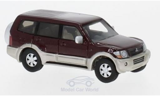 Mitsubishi Pajero 1/87 BoS Models metalico rojo 2003 coche miniatura