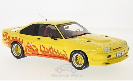 Opel Manta B 1/18 BoS Models B Mattig amarillo/Dekor 1991 coche miniatura