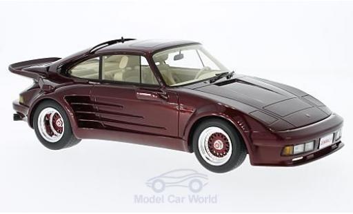 Porsche 930 Turbo 1/18 BoS Models 911 Turbo Gemballa Avalanche metalico rojo 1986 coche miniatura