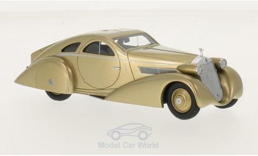 Coche miniatura Rolls Royce Phantom 1/43 BoS Models I Jonckheere Coupe Aerodynamic Coupe gold RHD 1935 Rolls Royce Phantom 1/43 BoS Models I Jonckheere Coupe Aerodynamic Coupe gold RHD 1935 coche miniatura