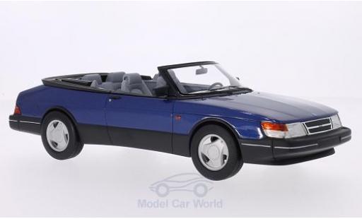 Saab 900 1987 1/18 BoS Models S Cabriolet metalico azul 1987 coche miniatura