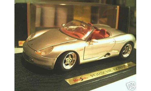 Porsche Boxster Base 1/18 Maisto gris coche miniatura