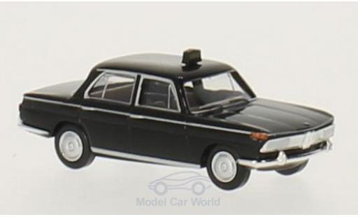 Bmw 2000 1/87 Brekina negro Taxi coche miniatura