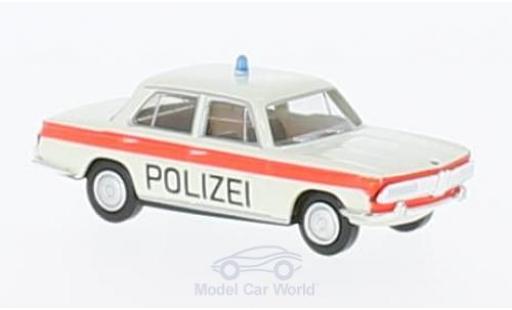 Bmw 2000 1/87 Brekina blanco/naranja Polizei Solothurn coche miniatura