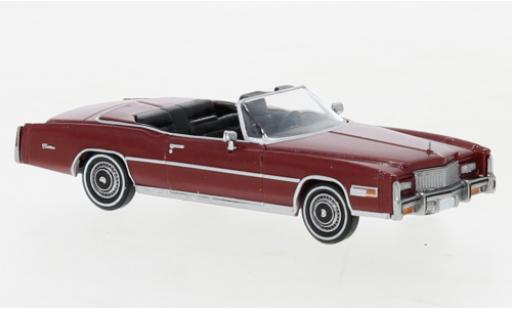 Cadillac Eldorado 1/87 Brekina Convertible metallise rouge foncé 1976 coche miniatura