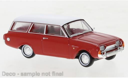 Ford Taunus 1/87 Brekina P3 Turnier rouge/blanche 1964 coche miniatura