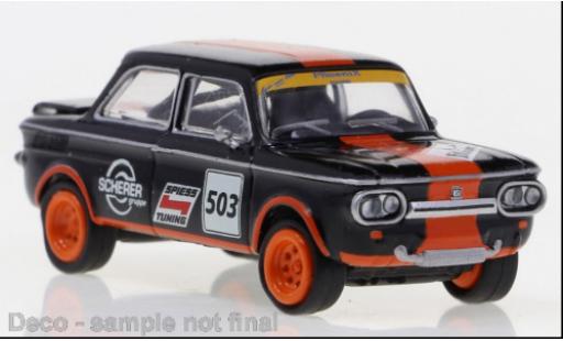 Coche miniatura NSU TTS 1/87 Brekina negro/naranja Spiess 1966 NSU TTS 1/87 Brekina negro/naranja Spiess 1966 coche miniatura