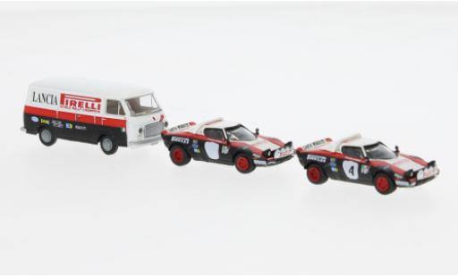 Lancia Stratos 1/87 Brekina Set HF et Fiat 238 fourgon Rally Team 1974 coche miniatura