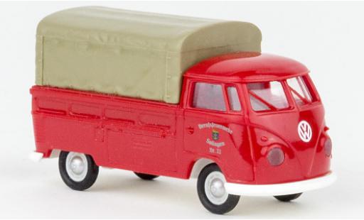 Coche miniatura Volkswagen T1 1/87 Brekina b plateforme pompiers Solingen 1960 Volkswagen T1 1/87 Brekina b plateforme pompiers Solingen 1960 coche miniatura