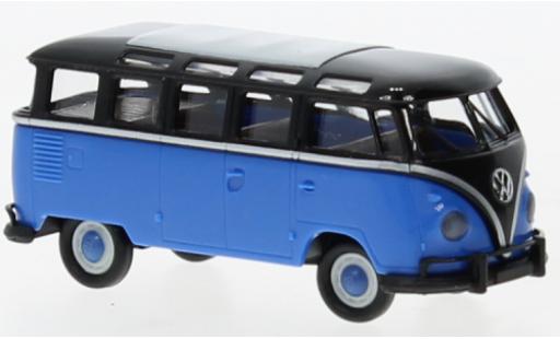 Coche miniatura Volkswagen T1 1/87 Brekina b Samba negro/azul 1960 Volkswagen T1 1/87 Brekina b Samba negro/azul 1960 coche miniatura