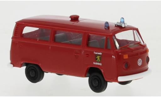 Coche miniatura Volkswagen T2 1/87 Brekina camionnette pompiers Heidelberg 1972 Volkswagen T2 1/87 Brekina camionnette pompiers Heidelberg 1972 coche miniatura