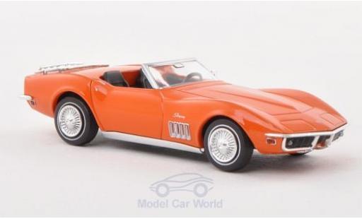 Coche miniatura Chevrolet Corvette 1/87 Brekina C3 Cabrio mit Gepäckträger naranja Chevrolet Corvette 1/87 Brekina C3 Cabrio mit Gepäckträger naranja coche miniatura