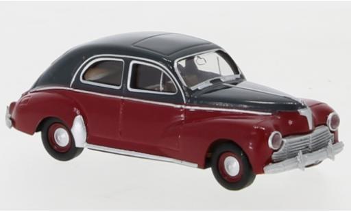 Peugeot 203 1/87 Brekina gris/rojo 1948 coche miniatura