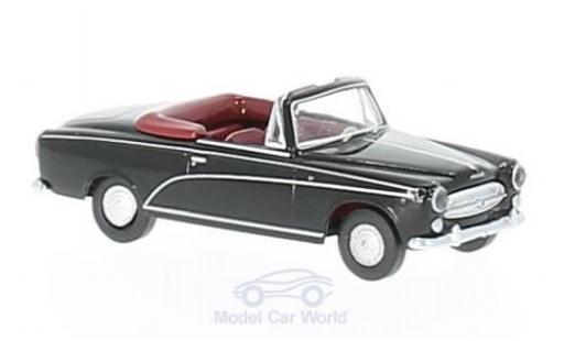 Coche miniatura Peugeot 403 1/87 Brekina Cabrio de Luxe negro Peugeot 403 1/87 Brekina Cabrio de Luxe negro coche miniatura