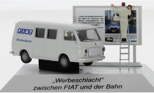 Fiat 238 1/87 Brekina Halbbus 1966 avec figurine coche miniatura