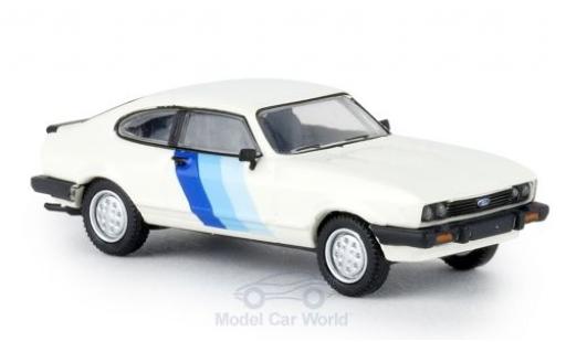 Ford Capri 1/87 Brekina MKIII RS blanco/Dekor 1981 coche miniatura