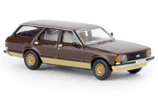 Coche miniatura Ford Granada 1/87 Brekina II Turnier marron 1977 modéle spécial Ford Granada 1/87 Brekina II Turnier marron 1977 modéle spécial coche miniatura