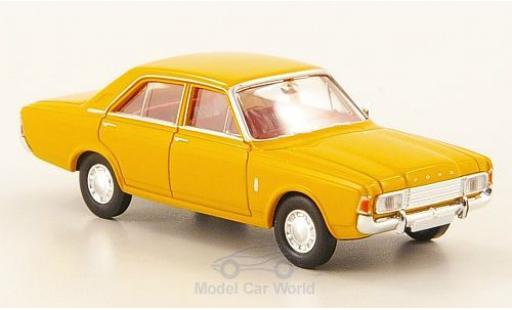 Ford Taunus 1/87 Brekina 17M (P7b) amarillo 1969 coche miniatura