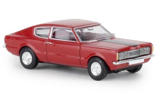 Ford Taunus 1/87 Brekina Coupe GT rojo 1972 Capot negro coche miniatura
