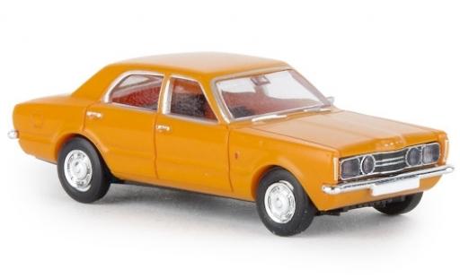 Ford Taunus 1/87 Brekina GT amarillo 1972 coche miniatura