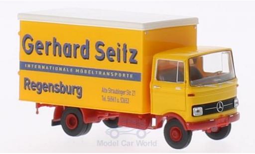 Mercedes LP 608 1/87 Brekina Koffer Gerhard Seitz coche miniatura